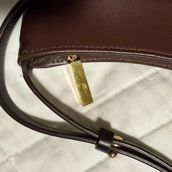 JACQUEMUS Brown The Bisou Perle Bag Used with Tags - Picture 7 of 10